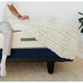 thumbnail image 3 of DNG Creations 1 Piece Box Spring Cover 100% Egyptian Cotton Wrap Around 4 Sides for Hotel & Home, Fits Box Springs up to 15 Inch Deep Pocket ( Solid Navy Blue - Queen ), 3 of 7