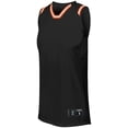 thumbnail image 3 of Holloway Sportswear XS Womens RETRO BASKETBALL SHORTS Black/Orange/White 224377, 3 of 7