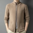 thumbnail image 4 of Ceisia Men's Zipper Closure Standing Collar Functional Pockets Solid Color Jacket - ployester for Daily & Outdoor Wear Gift, 4 of 9