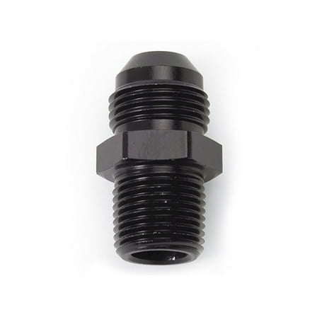 Russell Performance -10 AN to 3/8in NPT Straight Flare to Pipe (Black)