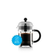 Bodum Chambord French Press Coffee Maker with Shatterproof Carafe, 17 Ounce, Chrome