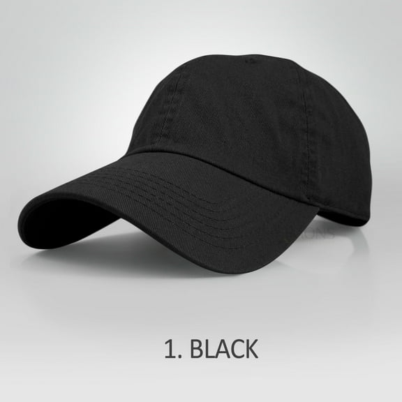 Cotton Cap Baseball Caps Hat Adjustable Polo Style Washed Plain Solid Dad PC