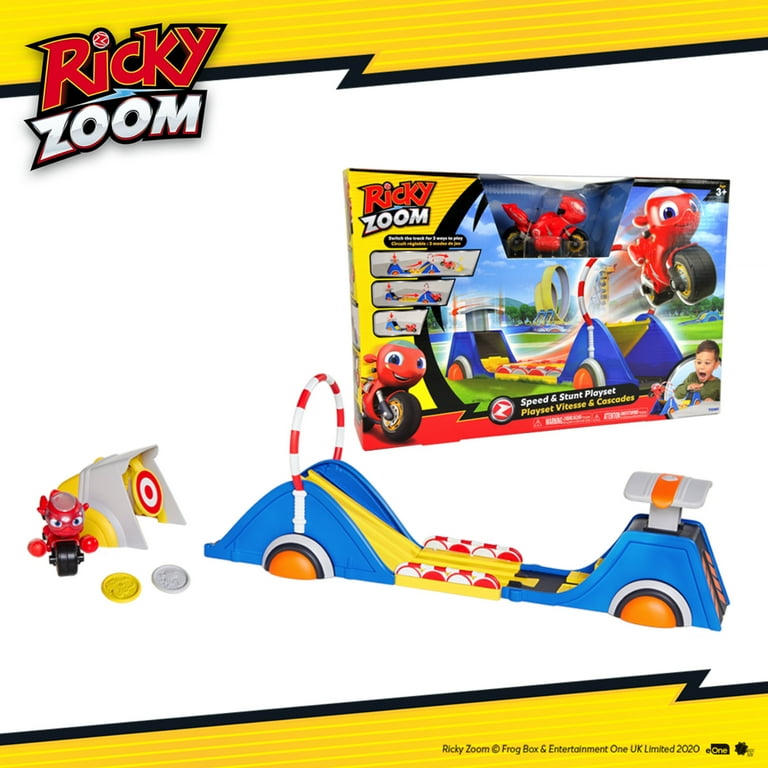 Ricky Zoom Speed & Stunt Playset featuring Ricky with 2 Rescue