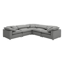 Raleigh 5-piece Boucle Upholstered Modular Sectional Grey