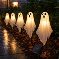 thumbnail image 4 of Solar Powered Halloween Ghost Lights with Stake Design, 5-Pack, Warm White, for Outdoor Yard, Halloween Decoration, 4 of 5