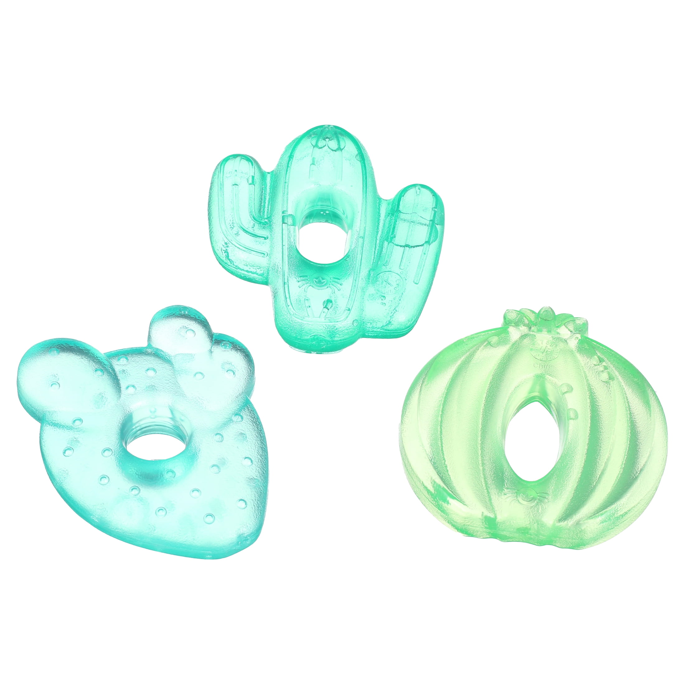 Itzy Ritzy Water Filled Coordinating Cactus Water Teethers Unisex Set of 3 Green Cacti