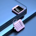 thumbnail image 1 of CNKOO 20 000mAh Portable Charger with Detachable 4-in-1 Cables - Fast Charging Power Bank  LED Display  Compact & Lightweight (White Pink) - Airplane Safe  Includes Lanyard, 1 of 8