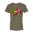 thumbnail image 2 of Wild Bobby, Colorful Painted Lip, Streetwear, Men Premium Tri Blend Tee, Military Green, XX-Large, 2 of 5