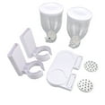 thumbnail image 2 of Dry Food Dispenser, Dual Containers Cereal Dispenser Twist Operation  For Home White, 2 of 8