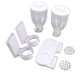 thumbnail image 3 of Dispensador de cereales ABS con doble recipiente hermético y giratorio, dispensador de alimentos secos para cocina, color blanco, 3 of 14