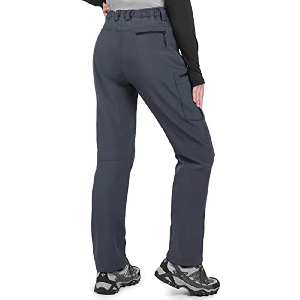 Moosehill Womens Snow Ski Pants Fleece Lined Winter Hiking Outdoor Water Resistant Windproof Grey L
