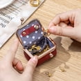 thumbnail image 2 of TIMIFIS Mini Jewelry Case, Portable Leather Travel Jewelry Organizer with Lock for Woman Girls, Small Ring Box for Earring/Ring/Necklace/Bracelet(Red), 2 of 2