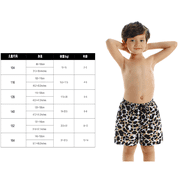 Genuiskids New Summer Family Matching Parent-Child Leopard Printed Swimsuit Mommy Daddy Men's Boys Kids Shorts Swimwear Beachwear Swimming Trunks Pool Bathing Suit Clothes Sets