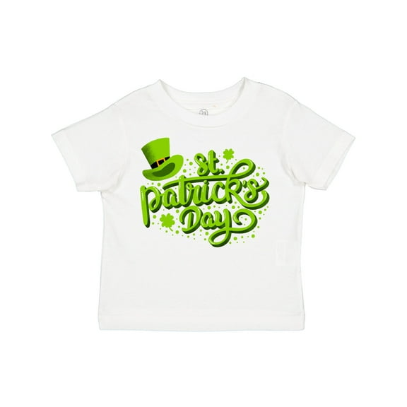 Inktastic St. Patrick's Day Hand Lettering with Green Top Hat Boys or Girls Toddler T-Shirt