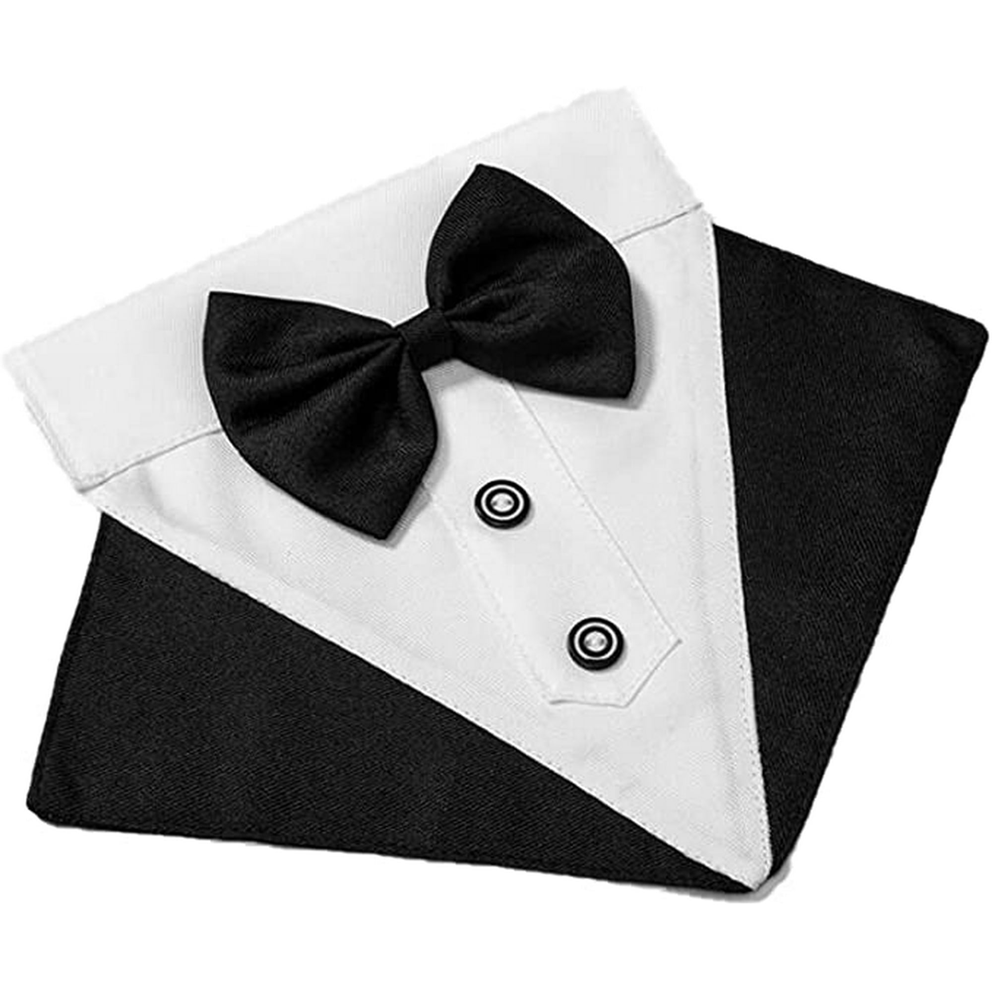 Formal dog tuxedo tie S black dog wedding tie tie adjustable dog collar with bow tie small to medium sized dog pet tie Walmart