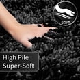 thumbnail image 2 of Alfombra de baño Yimobra Luxury Chenille extrasuave, 60 x 43 cm, color negro, 2 of 8