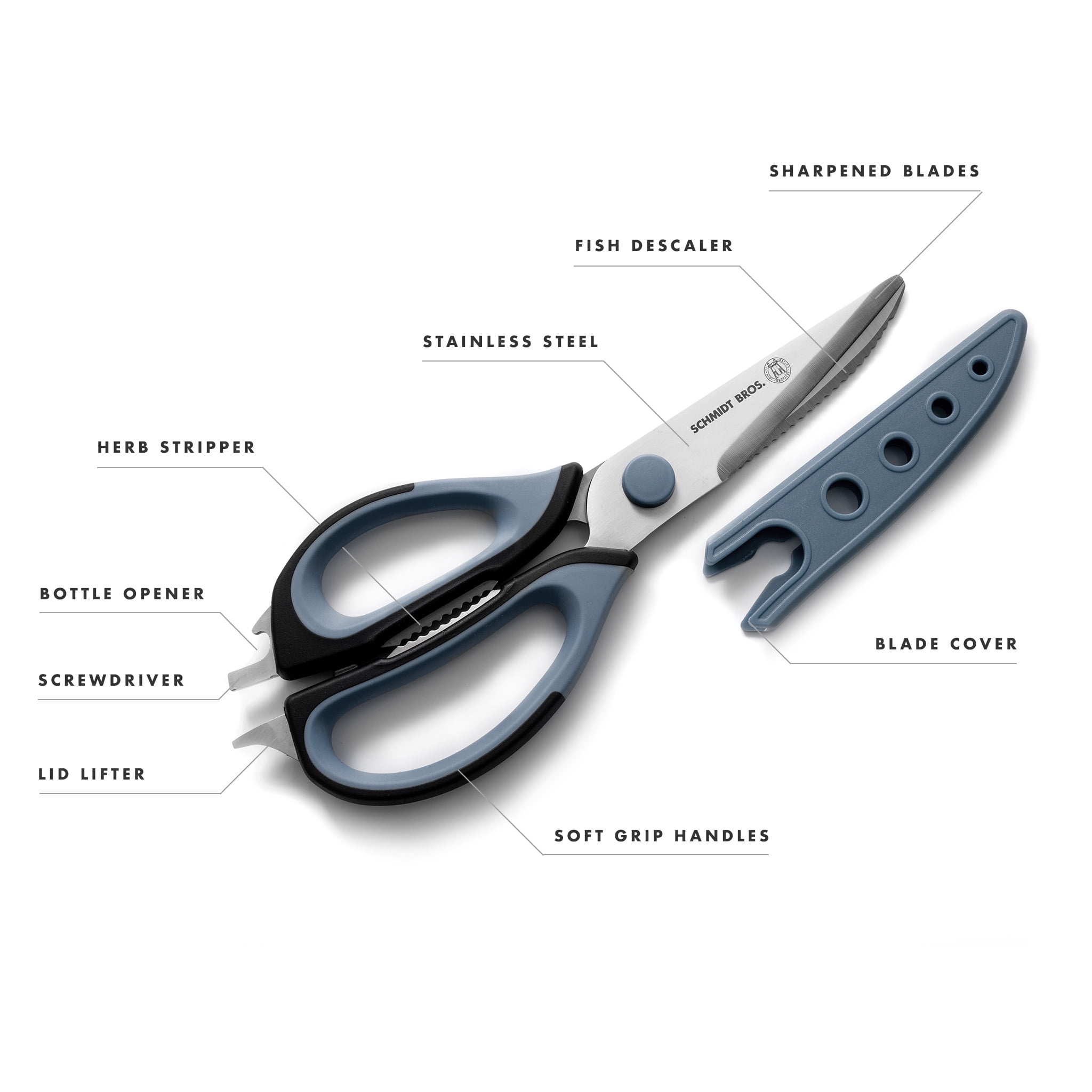 Lamson 39758 8” Kitchen Shears - Forged Stainless