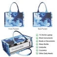 thumbnail image 2 of Large Capacity Tote Bag,Blue Marble Flow Pattern Handbag Fashion Luxury Tote Bag,15.7"x13"x 5.1" Inches,Laptop Compatible, 2 of 6
