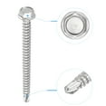 thumbnail image 4 of Uxcell #8 x 1 31/32" 410 Stainless Steel Hex Washer Head Self Drilling Screws 50 Pack, 4 of 4