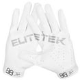 thumbnail image 2 of EliteTek RG-14 Football Gloves (White/Silver, Adult XL), 2 of 5