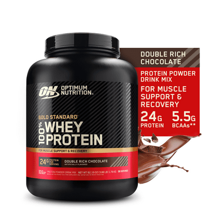 Optimum Nutrition, Gold Standard 100% Whey Protein Powder, Double Rich Chocolate, 58 Servings