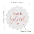 thumbnail image 6 of Inkdotpot Rose Gold Foil Paper Hang Tags Love Is Sweet Wedding Favor Tags 100 Piece, 6 of 7