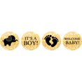 thumbnail image 2 of Darling Souvenir 190 Pieces Glitter Gold Baby Shower Chocolate Drop Labels Stickers - Self-Adhesive Mini Candy Wrappers for Favors & Party Decorations, 2 of 2
