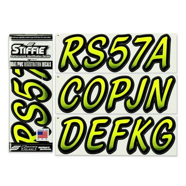 STIFFIE Whipline WL37 Boat PWC Numbers Decal Registration SEADOO E