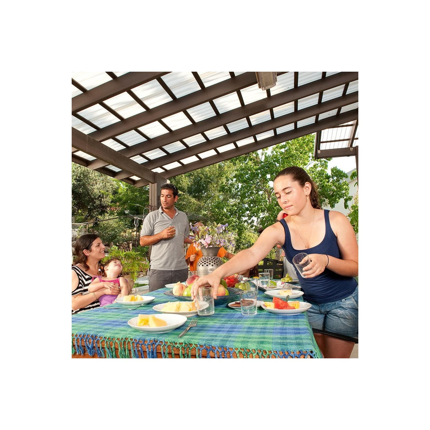 Suntuf 26 In X 6 Ft Solar Control Silver Polycarbonate Roof Panel