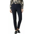 thumbnail image 2 of Hilary Radley Women's Mid Rise Pull on Pants Slim Leg Tummy Control, Black, Size L, 2 of 5
