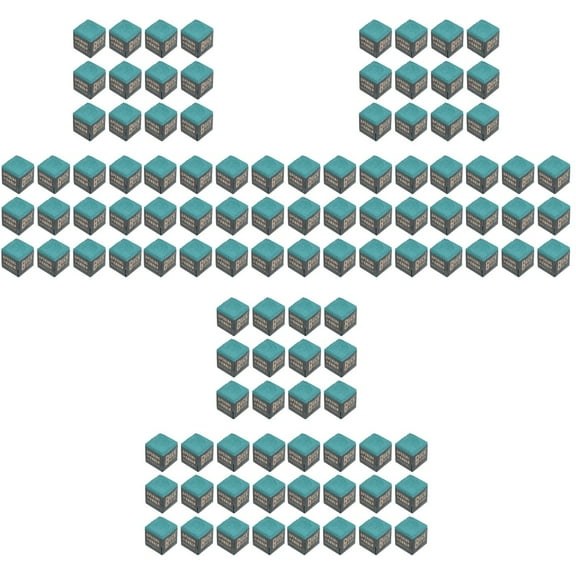 3 Pieces Green Pool Chalk Billiard Accessories Cue Playing Supplies