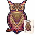 thumbnail image 3 of Wooden Owl Puzzle Interactive Unique Shape Jigsaw Pieces Animal Jigsaw Puzzle, 3 of 8
