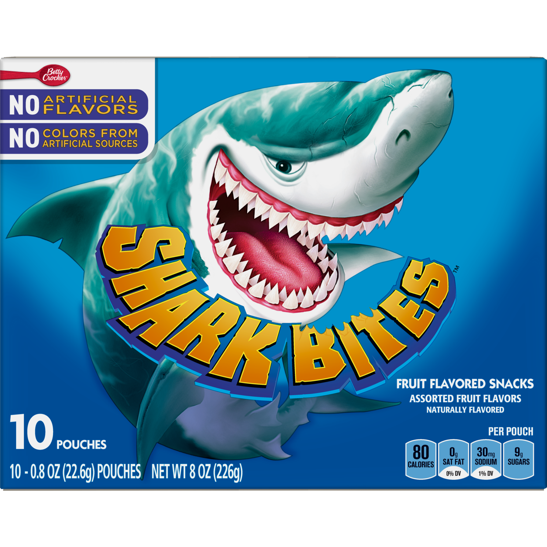 2 Pack Shark Bites Fruit Flavored Snacks Assorted Flavors 10 Ct 8 Oz Walmart Com Walmart Com