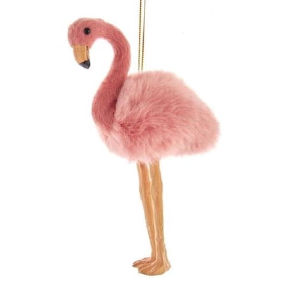 Furry Flamingo Christmas Ornament F2037 New