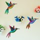 thumbnail image 5 of Decoración de pared de colibrí de Metal, Juego de 3 decoración de pared de colibrí de Metal, escultura de hierro forjado 3D para sala de estar, jardín, césped, Cl, 5 of 5