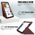 thumbnail image 5 of SaniMore for iPad 10th Generation 10.9" 2022 Case, Auto Sleep/Wake, Soft TPU & PU Leather Case with Multi-Angle Kickstand & Pencil Holder Shockproof Protective Case for Women Men, Winered, 5 of 9