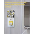 thumbnail image 5 of Night Lights Auto Sensor Yellow Grey Geometric Plug-in LED Nightlights Lamp Dusk to Dawn for Living Room, Bedroom, Bathroom, Hallway, Stairways Home Wall Decor, Triangle Modern Art Night Light, 5 of 9