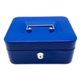 thumbnail image 3 of Cash Box with Key Lock Holder Money Saving Box Money Storage Box Lockable Box Blue, 3 of 9