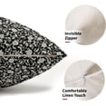 thumbnail image 2 of Vintage Floral Lumbar Pillow Covers 12x20 Set of 2 Modern Black Floral Outdoor Decorative Throw Pillow Covers Farmhouse Rustic Print Pillowcases Cotton Linen Cushion Covers For Couch Bed Sofa Decor, 2 of 6