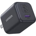 thumbnail image 1 of UGREEN 45W Cargador Tipo C GAN Portátil, PD 3 Puertos USB C y USB A, Carga Súper Rápida 2.0 para Galaxy S25 S24 S23 S22 Ultra, Compatible con iPhone 17 Pro MAX 16 15, Pixel 9 8, iPad, 1 of 5