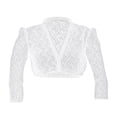 thumbnail image 4 of WREESH Womens Lace Blouse Bavarian Oktoberfest Costumes Traditional Dirndl Blouse Shirt Cropped White Shirt Versatile Bra Tops White B, 4 of 5