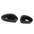 thumbnail image 5 of 2 Pcs Door Side Rearview Mirror Cover Cap Left Right Wing Mirror Cover Replacement for Fiat 500 2007 to 2020 Glossy Black, 5 of 5