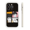 thumbnail image 1 of Elegante y protectora: cubierta de teléfono plateada esmerilada de doble capa con diseño gráfico vibrante para iPhone 15 Pro Max 14 13 12 Pro 11, 1 of 4