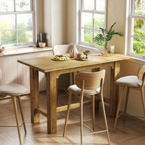 Tribesigns Solid Wood Bar Table, 63-Inch Long Counter Height Pub Table, Rectangular Indoor Bar Top, Dining Table