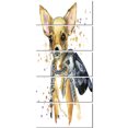 thumbnail image 2 of Brown Toy Terrier Dog Watercolor - Abstract Canvas Art Print, 2 of 3