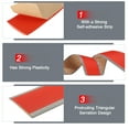 thumbnail image 3 of Uxcell 3.2Ft Stair Nosing, 6cm Self Adhesive Staircase Step Edges Protectors, Red/Grey, 3 of 6