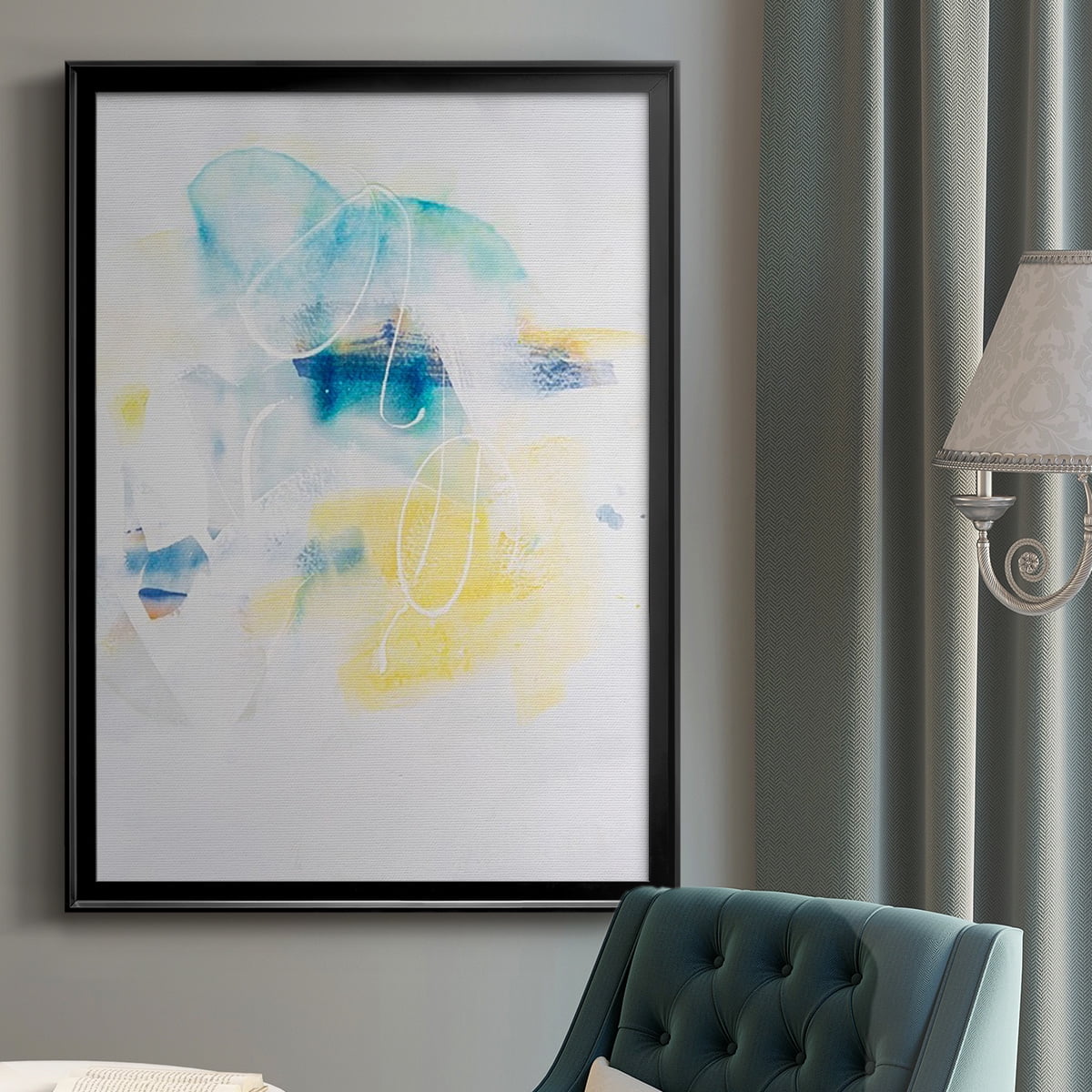 Spacial II Premium Framed Print, in Gold, Black, or Silver - Ready to Hang