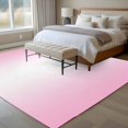 thumbnail image 5 of Pink Ombre Large Area Rugs for Bedroom Living Room, Soft Non Slip Carpet Bedside Rug, Pink White Gradient Modern Abstract Art Rectangular Floor Cover Kitchen Accent Rug 6'x9' for Dining Room/Office, 5 of 9