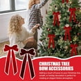 thumbnail image 4 of 16Pcs Velvet Ribbon Bows for Christmas Tree, Vintage Ribbon Bows with Twist Tie, ChristmasBows for Staircase Garland Wreath, Christmas Tree, Holiday Indoor Outdoor Decorations, 4 of 9