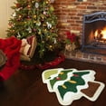 thumbnail image 5 of Christmas Tree Shape Bathroom Rug – Soft Non-Slip Washable Bath Mat for Shower, Living Room or Entryway – Green Festive Polyester Carpet, 5 of 5